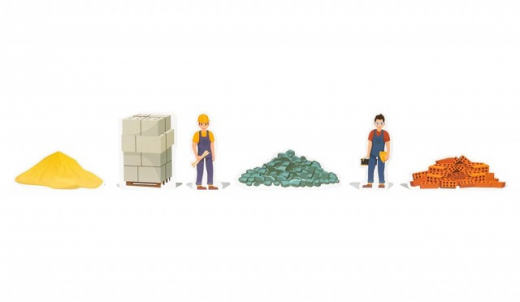Friction Truck Play Set - Bauarbeiten